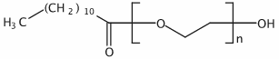 Polyethylene glycol monolaurate structure