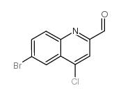 6-溴-4-氯喹啉-2-羧醛结构式