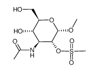 Methyl 3-acetamido-3-deoxy-2-O-mesyl-α-D-glucopyranoside Structure