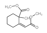 Cyclohexanecarboxylicacid, 2-(2-methoxy-2-oxoethylidene)-1-methyl-, methyl ester Structure