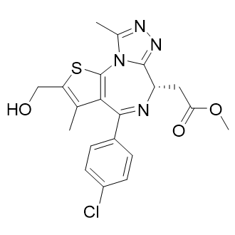 (S)-2-(4-(4-氯苯基)-2-(羟甲基)-3,9-二甲基-6H-噻吩并[3,2-f][1,2,4]三唑并[4,3]-a][1,4]二氮杂卓-6-基)乙酸甲酯结构式