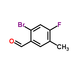 2-溴-4-氟-5-甲基苯甲醛结构式