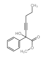 Benzeneacetic acid, a-hydroxy-a-1-pentyn-1-yl-, methyl ester Structure