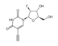 (2'S)-2'-Deoxy-2'-fluoro-5-ethynyluridine结构式