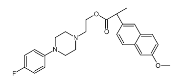 2-[4-(4-fluorophenyl)piperazin-1-yl]ethyl (2S)-2-(6-methoxynaphthalen-2-yl)propanoate结构式
