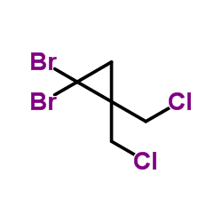 1,1-二溴-2,2-二(氯甲基)环丙烷结构式