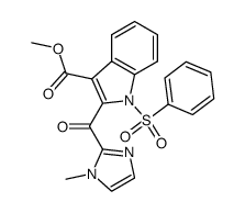1-Benzenesulfonyl-2-(1-methyl-1H-imidazole-2-carbonyl)-1H-indole-3-carboxylic acid methyl ester Structure