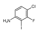 2-碘-3-氟-4-氯苯胺结构式