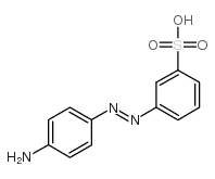 m-[(p-Aminophenyl)azo]benzenesulphonic acid structure