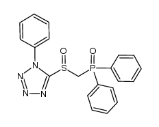 α-(diphenylphosphoryl)methyl 5-(1-phenyl)-1H-tetrazolyl sulfoxide Structure