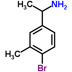 1-(4-Bromo-3-methylphenyl)ethanamine结构式
