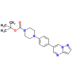 tert-butyl 4-(4-(pyrazolo[1,5-a]pyrimidin-6-yl)phenyl)piperazine-1-carboxylate Structure