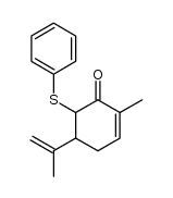 2-methyl-6-(phenylthio)-5-(prop-1-en-2-yl)cyclohex-2-enone Structure