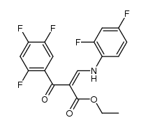 ethyl 3-(2,4-difluoroanilino)-2-(2,4,5-trifluorobenzoyl)acrylate Structure