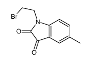 1-(2-溴乙基)-5-甲基-1H-吲哚-2,3-二酮结构式