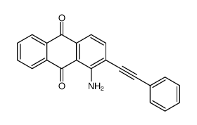 1-amino-2-(2-phenylethynyl)anthracene-9,10-dione结构式