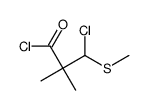 3-chloro-2,2-dimethyl-3-methylsulfanylpropanoyl chloride结构式