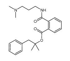 1,1-dimethyl-2-phenylethyl 2-{[3-(dimethylamino)propylamino]carbonyl}benzoate结构式