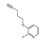 2-fluoro-3-pent-4-yn-1-yloxypyridine结构式