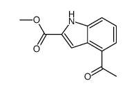 Methyl 4-acetyl-1H-indole-2-carboxylate Structure