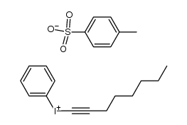[n-hexylethynyl](phenyl)iodonium tosylate结构式