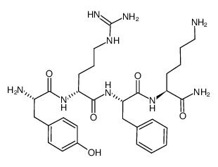 (D-Arg2,Lys4)-Dermorphin (1-4) amide结构式
