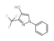 1-苯基-3-(三氟甲基)-1H-吡唑-4-醇结构式