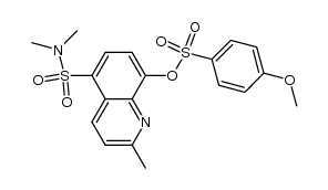 5-N,N-dimethylaminosulfonyl-8-(4-methoxybenzenesulfonyloxy)quinaldine结构式