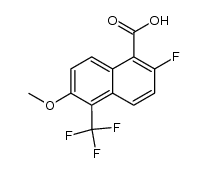 2-fluoro-6-methoxy-5-(trifluoromethyl)-1-naphthoic acid Structure
