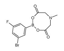3-溴-5-氟苯硼酸甲基亚氨基二乙酸酯结构式