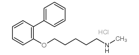 N-Methyl-N-(5-(2-biphenylyloxy)pentyl)amine hydrochloride Structure