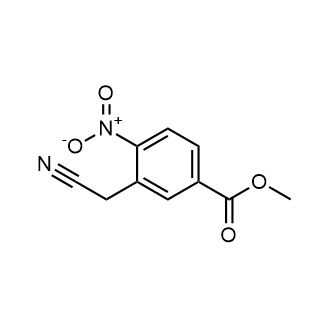 3-(氰甲基)-4-硝基苯甲酸甲酯结构式