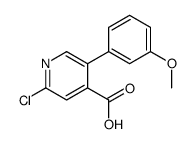 2-chloro-5-(3-methoxyphenyl)pyridine-4-carboxylic acid Structure