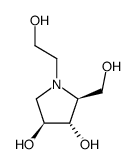 (2S,3S,4S)-3,4-dihydroxy-2-hydroxymethyl-1-(2-hydroxyethyl)pyrrolidine结构式