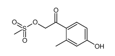 2-(4-hydroxy-2-methylphenyl)-2-oxoethyl methanesulfonate结构式
