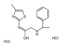 Acetamide, N-(4-methyl-2-thiazolyl)-2-((1-phenylethyl)amino)-, dihydro chloride, (-)- picture