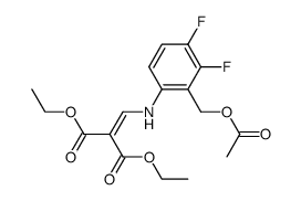 Diethyl (2-acetoxymethyl-3,4-difluoroanilinyl)methylidenemalonate Structure