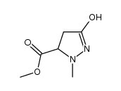 methyl 3-hydroxy-1-methyl-4,5-dihydro-1H-pyrazole-5-carboxylate结构式