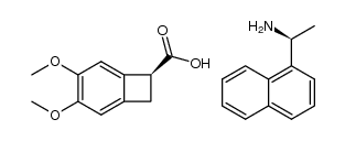 (S)-3,4-dimethoxy-bicyclo[4.2.0]octa-1.3,5-triene-7-carboxylic acid (S)-(-)-1-(naphthyl)-ethylamine结构式