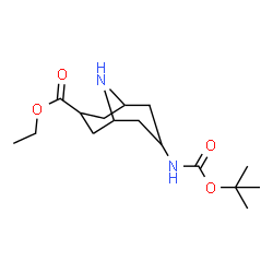 7-(boc-氨基)-9-氮杂双环[3.3.1]壬烷-3-羧酸乙酯结构式