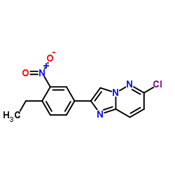 6-氯-2-(4-乙基-3-硝基苯基)咪唑并[1,2-b]哒嗪结构式