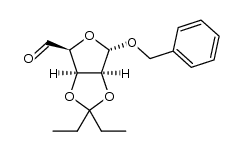 (3aS,4S,6S,6aS)-6-(benzyloxy)-2,2-diethyltetrahydrofuro[3,4-d][1,3]dioxole-4-carbaldehyde Structure