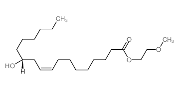 9-Octadecenoic acid,12-hydroxy-, 2-methoxyethyl ester, [R-(Z)]- (9CI)结构式