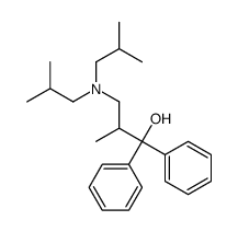 3-[bis(2-methylpropyl)amino]-2-methyl-1,1-diphenylpropan-1-ol结构式