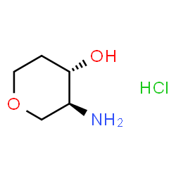 trans-3-amino-4-hydroxy-tetrahydropyran hydrochloride Structure
