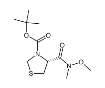 (R)-4-[(N-methoxy-N-methylamino)carbonyl]-3-thiazolidinecarboxylic acid 1,1-dimethylethyl ester结构式