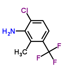3-氨基-4-氯-2-甲基三氟甲苯结构式