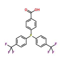 双(4-三氟甲基苯基)(4-羧基苯基)膦结构式