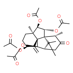 (2S,11aR)-2β,5β,6α,11β-Tetraacetoxy-2,3,4,4a,5,6,10,11-octahydro-4aα,7α,12,12-tetramethyl-1-methylene-7H-6aα,10α-methano-1H-benz[c]azulen-8(9H)-one Structure