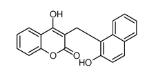 4-hydroxy-3-[(2-hydroxynaphthalen-1-yl)methyl]chromen-2-one结构式